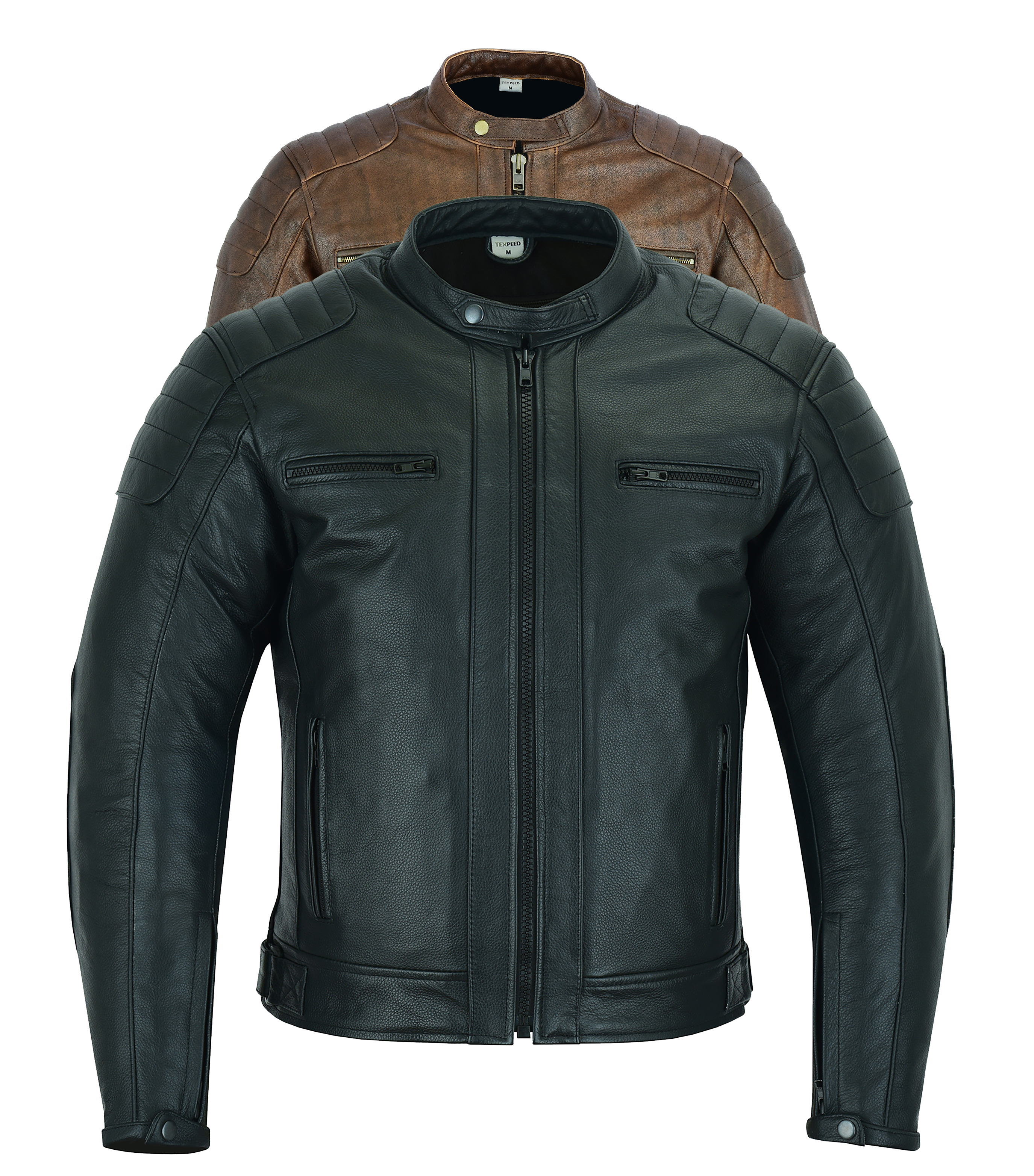 Leather Motorbike Motorcycle Jacket Touring With Genuine CE
